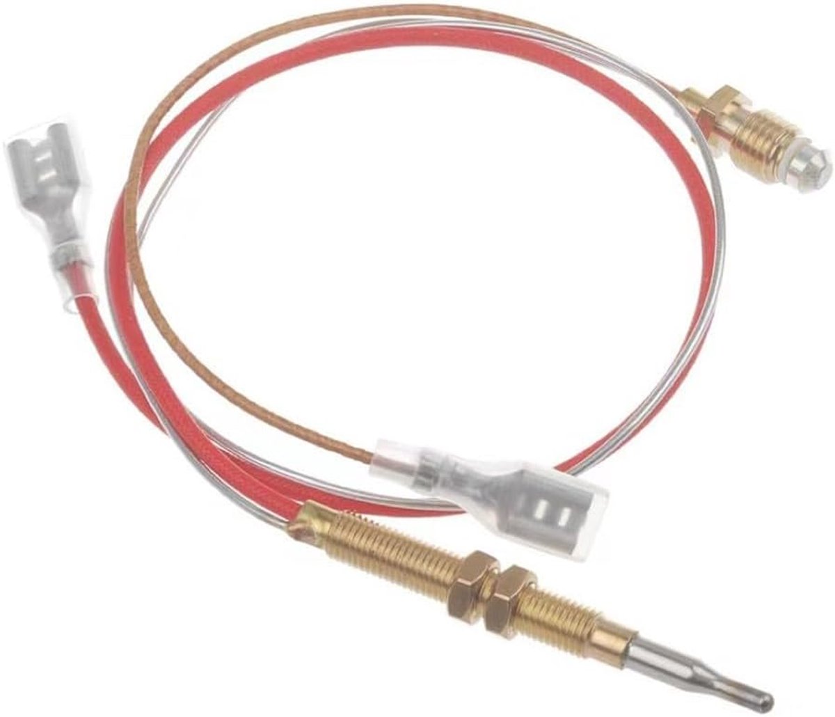 Thermokoppel Set - Reserveonderdeel Verwarming - Terrasverwarming Reparatie - 40cm Lengte M8 - 5x5x1 cm - Zilverkleurig