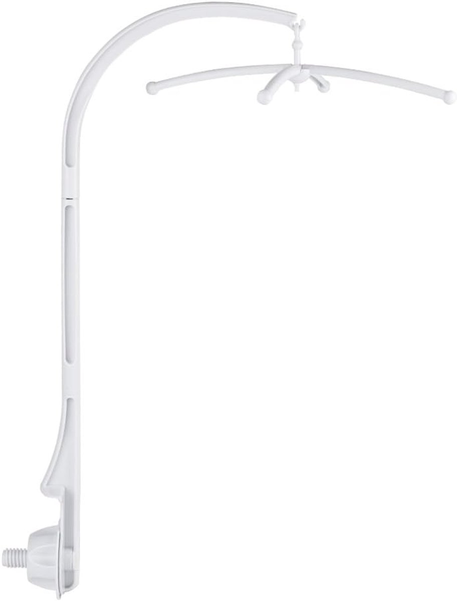 Babybed Mobiel Arm - Muziekdoos Houder - Babykamer Decoratie - Opwindbaar Mechanisme - 68 cm Hoog - Wit