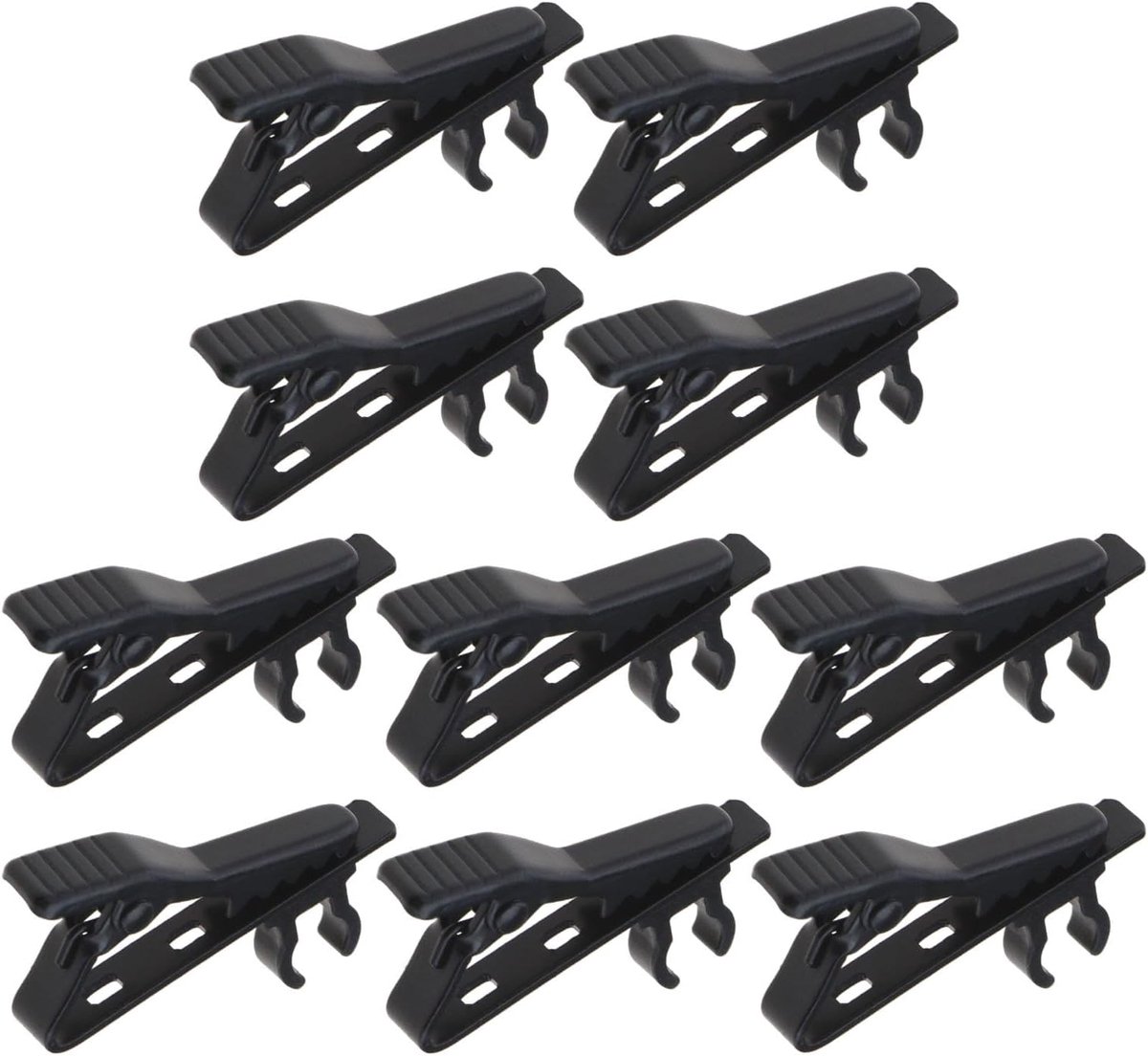 10x 6mm Metalen Revers Microfoon Clips voor Lavalier Das Microfoons - Zwart