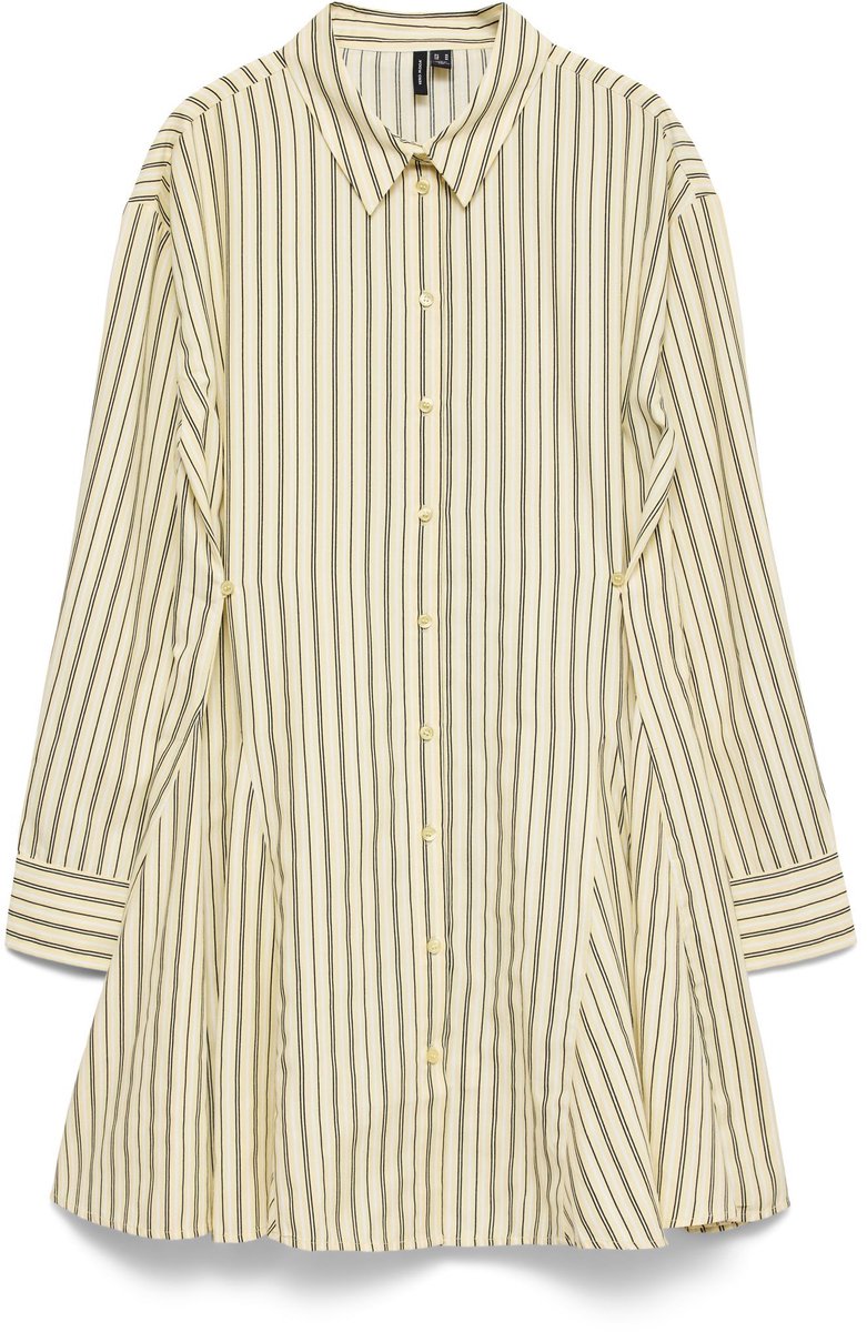 VERO MODA - VMSIENA LS SHIRT BUTTON DRESS WVN EXP - Dames - Mini jurken