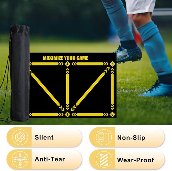 Voetbal Trainingsmat XL voor Dribbelen, Balcontrole en Voetenwerk - Geschikt voor Kinderen en Volwassenen van Merkloos — afbeelding 3