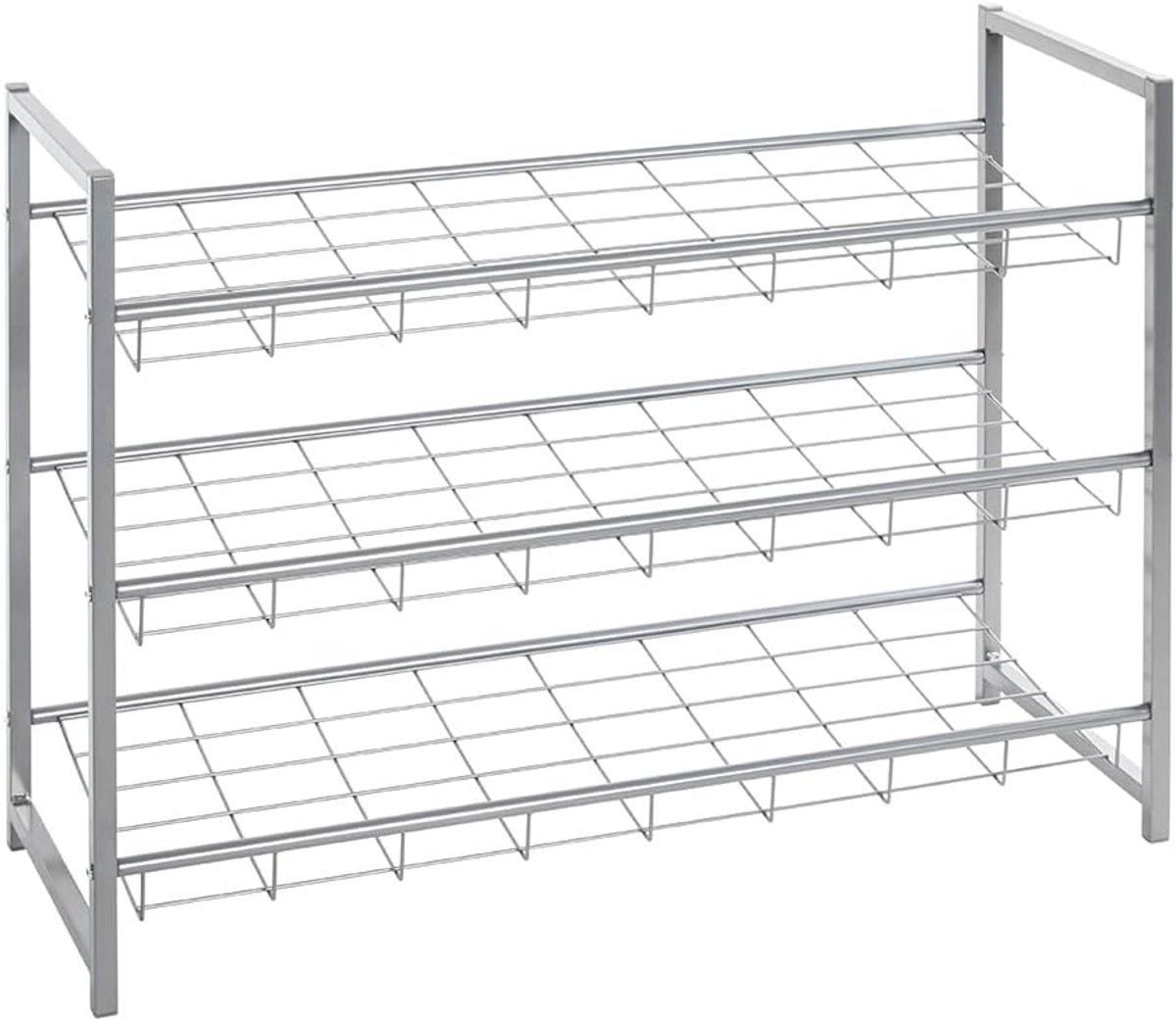 Stapelschoenenrek Metaal 3 Planken - Modern Design - 80x60x30 cm