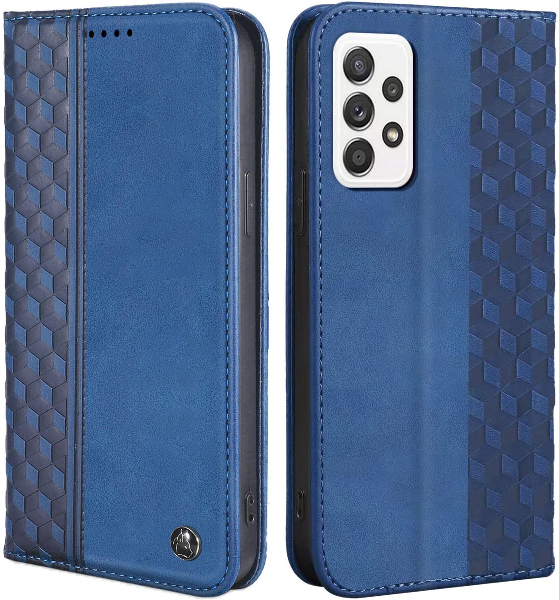 Flip Case voor Samsung Galaxy A53 5G - PU Leer - Magnetische Schutshuls in Blauw
