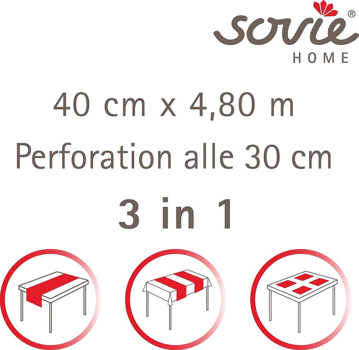 Wegwerptafelloper Airlaid Wit Kerstboom Zilver 40cm x 4,8m - Feestdecoratie