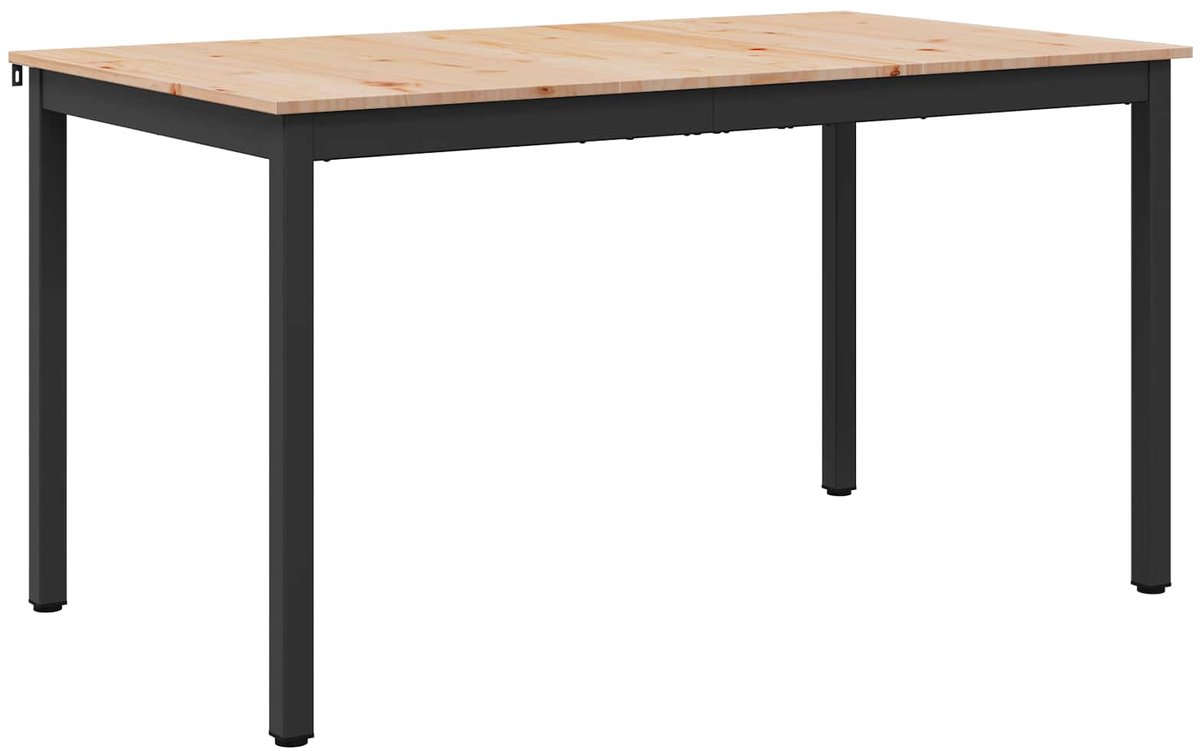 vidaXL Eettafel - Naturel - 150 - x - 90 - x - 75 - cm - Massief - grenenhout