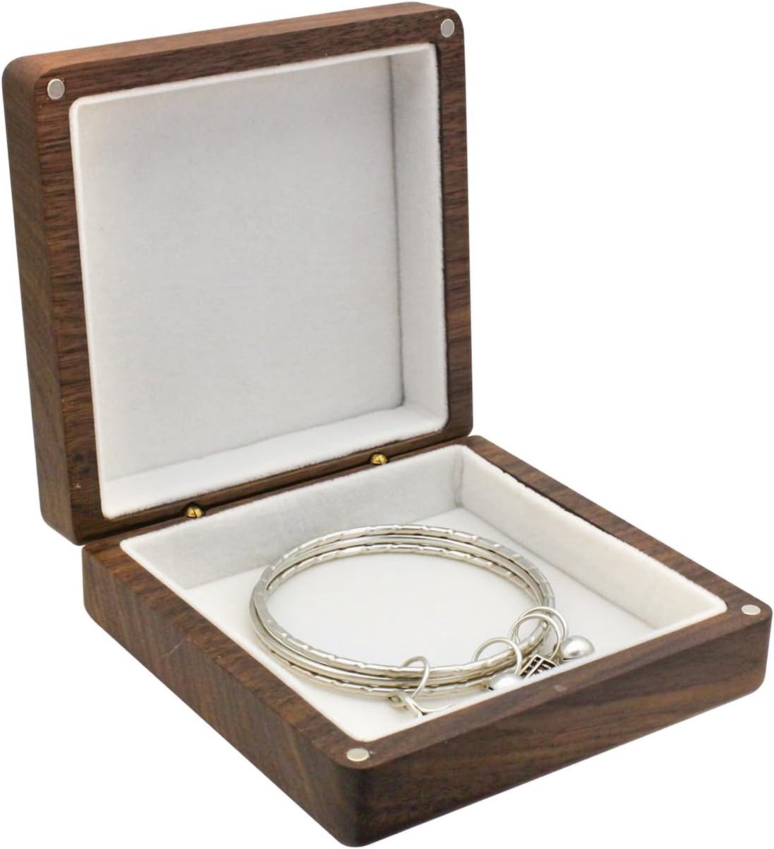 Luxe Houten Armbanden Doos - Vierkante Geschenkdoos voor Sieraden
