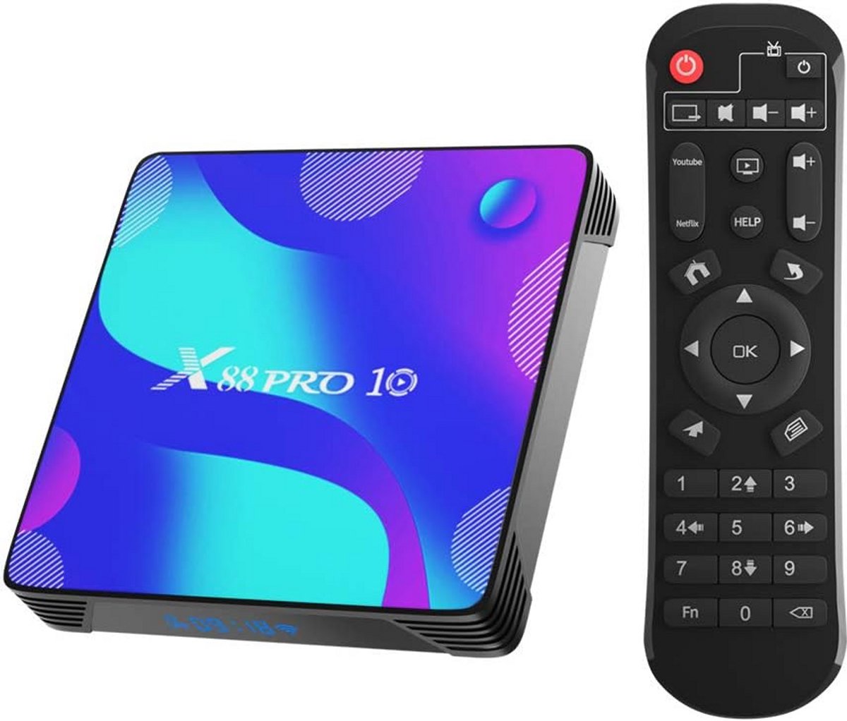 Krachtige 4K Smart TV Box met 4GB RAM en 32GB Opslag, Dual-band Wifi en Android