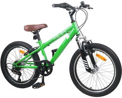 vidaXL - Mountainbike - 20 - Inch - 6-Snelheid - voor - 5-8 - jaar - oud - Groen