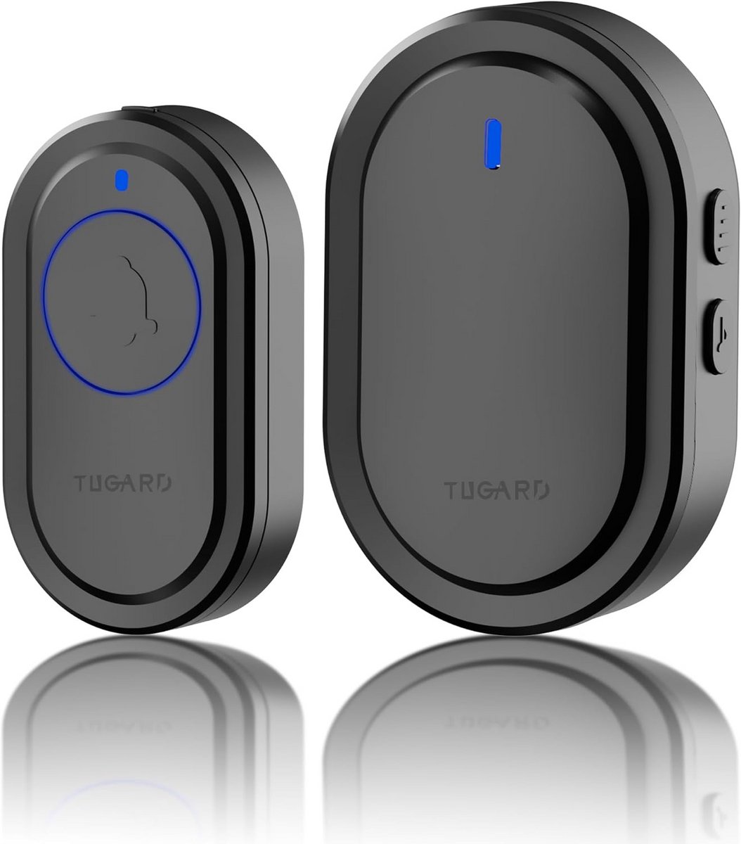 Draadloze Deurbel met 39 Melodieën, Volumeregeling & LED Indicator - Eenvoudig te Installeren