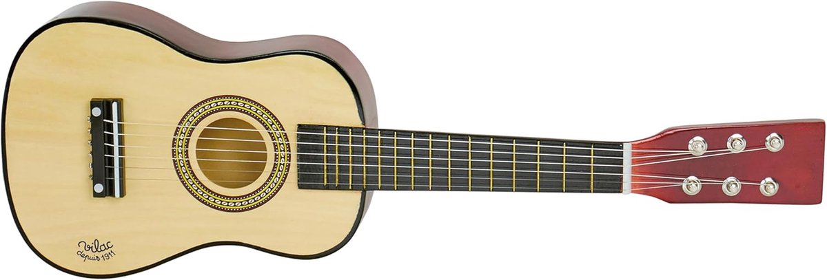 Houten Gitaar voor Kinderen - Akoestisch Speelgoed Instrument met 6 Snaren