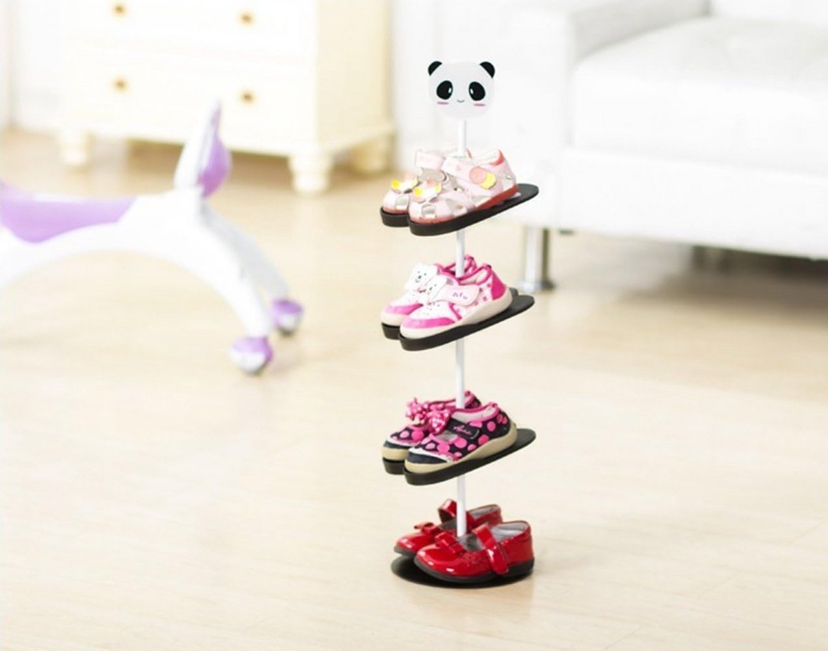 Creatief Draaibaar Kinder Schoenenrek - Ruimtebesparende Plank voor Kinderschoenen