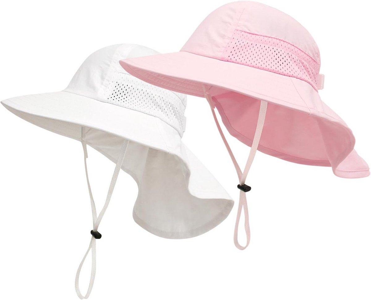 UV Baby Zonnehoed met Nekbescherming - Ademende Zomerhoed voor Jongens en Meisjes (Peuters)