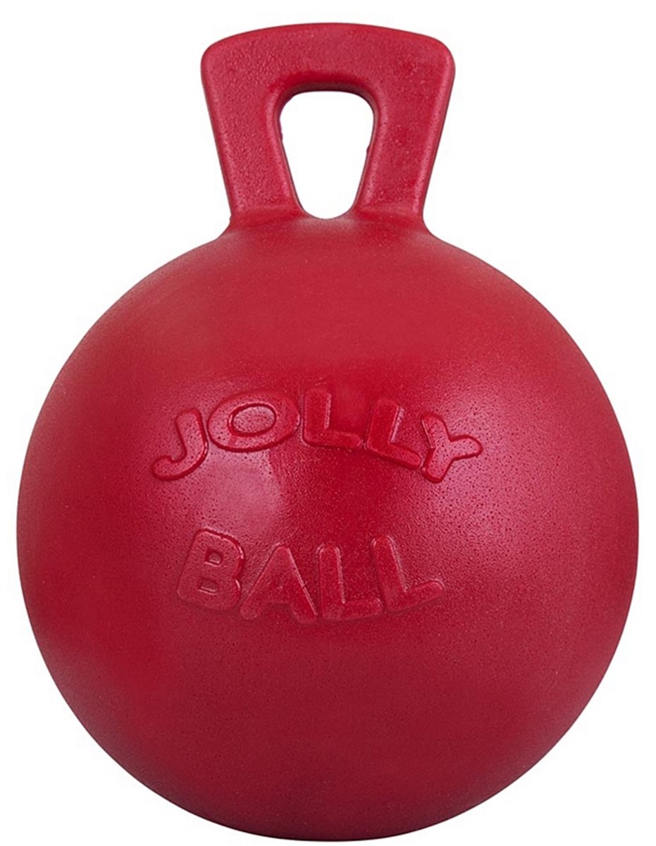 Jolly Pets Jolly Ball - Ø 25 cm – Paarden speelbal Geurloos - Ter vermaak in de stal en in het weiland - Bijtbestendig - Rood