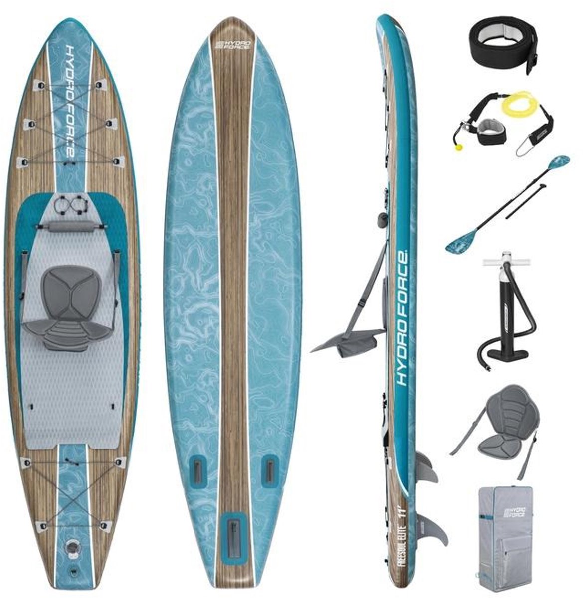 Bol.com Bestway Sup Board - Hydro Force - Freesoul Tech Convertible - 340 x 89 x 15 cm - Met Accessoires aanbieding