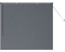 vidaXL - Venetiaanse - jaloezie - Donkergrijs - 130 - x - 145 - cm - 25 - mm - Aluminium