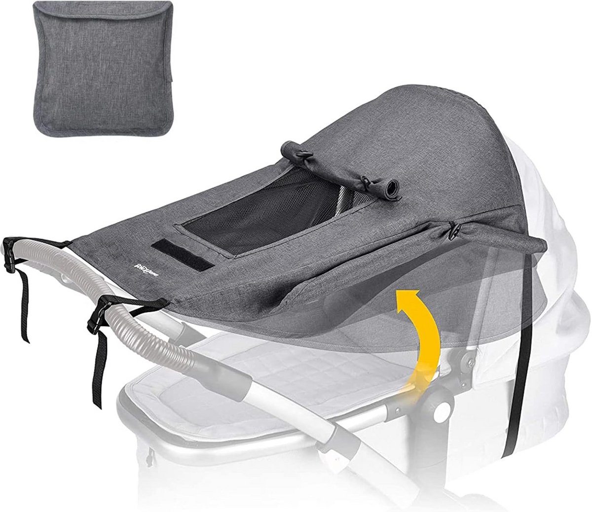 Universele Kinderwagen Zonnekap met UV 50+ Bescherming en Waterafstotende Luifel