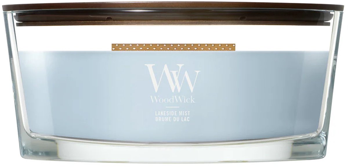 WoodWick Hearthwick - Lakeside Mist - Ellipse Geurkaars - 50 branduren