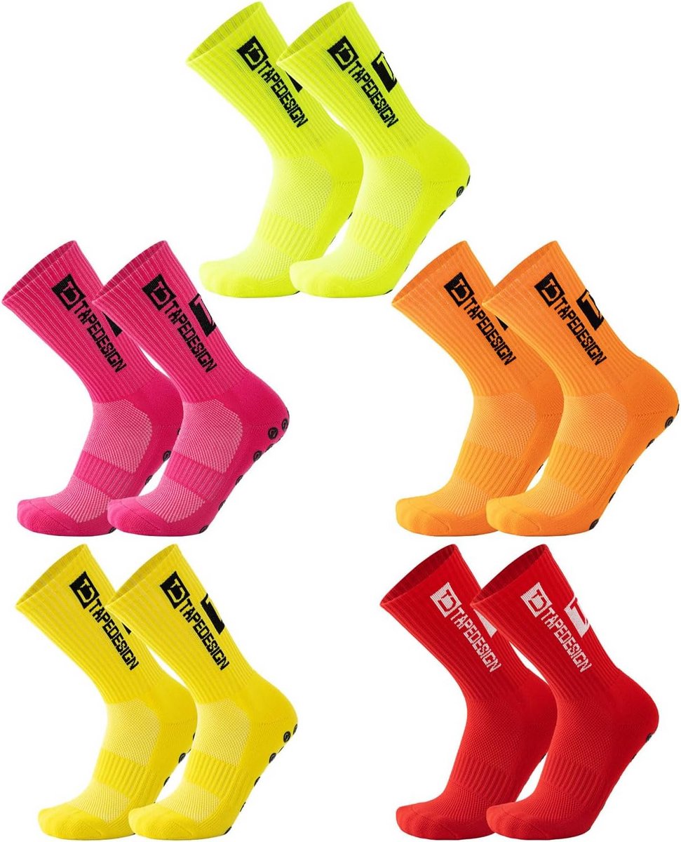 971x1200.jpg Grip Sportsokken 5 Paar - Antislip & Ademend voor Voetbal, Trekking en Meer - Maat 39-46 - Afbeelding 1