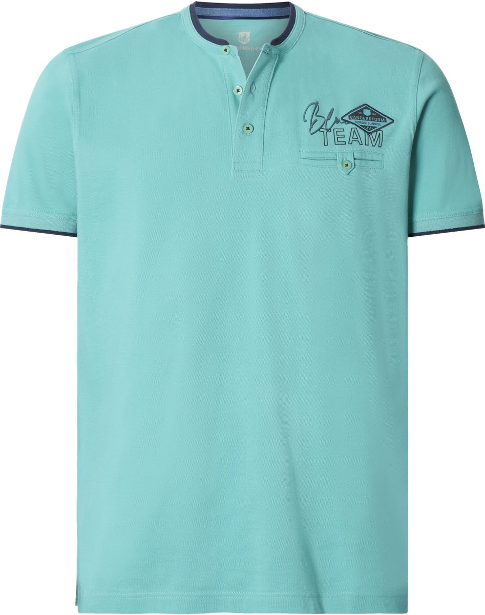 Jan Vanderstorm herren T-Shirt - 52/54 - petrol - Plus Size