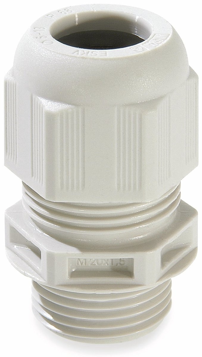 WISKA kabelwartel, 10066410, ESKV 12, M 12x1,5, metrisch, lichtgrijs