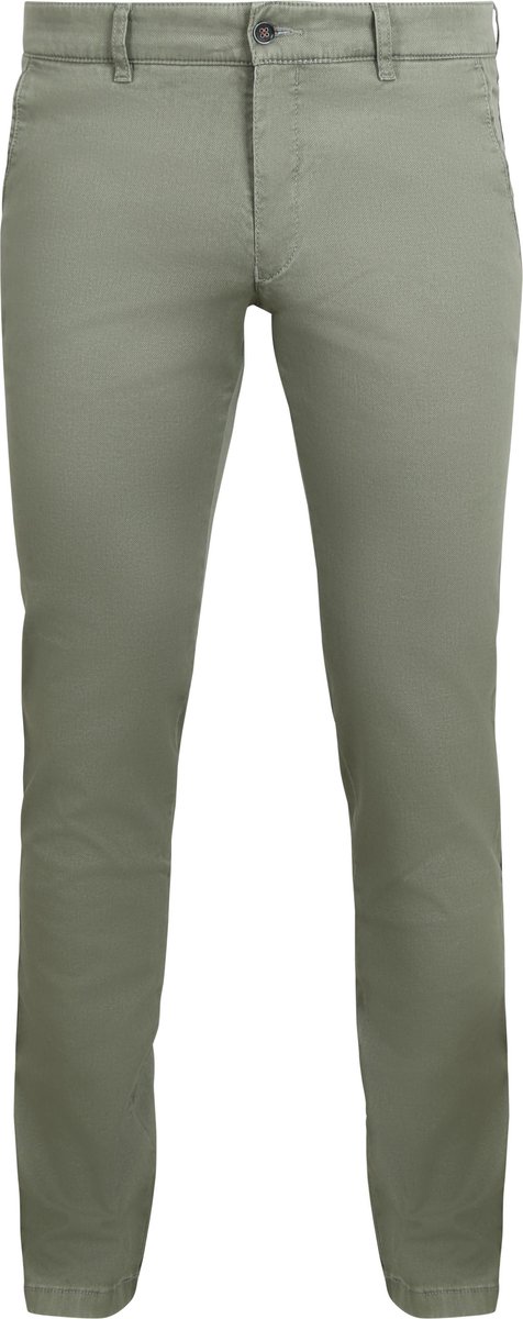 Suitable Chino broek Pico Smart Groen - Maat 48 - Heren - Mannen broeken