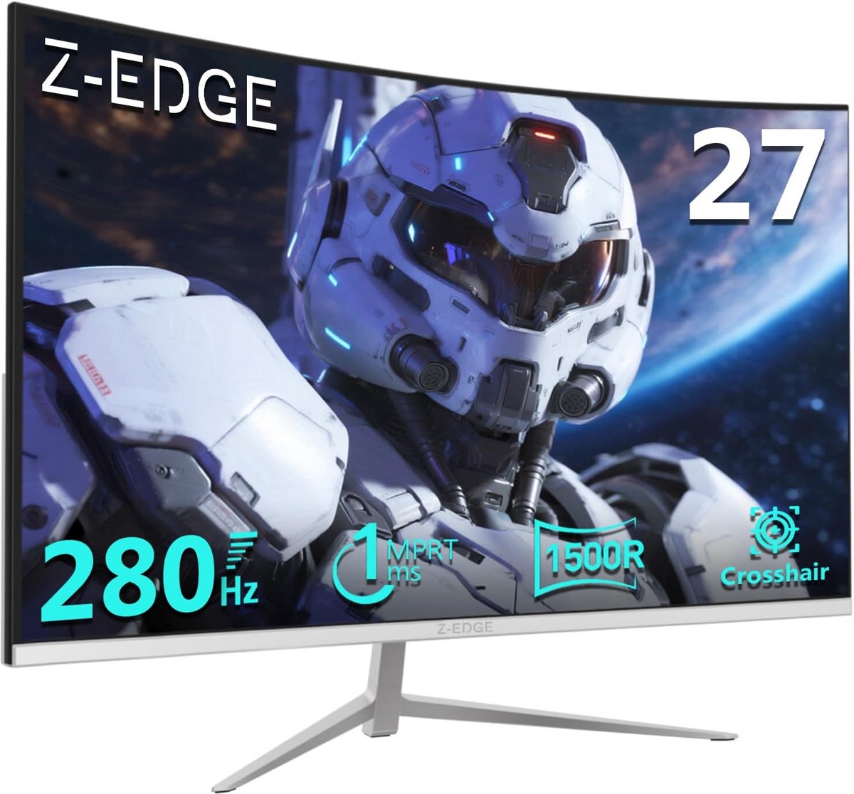 Gebogen Gaming Monitor 27 Inch 280Hz FHD 1ms FreeSync Wit
