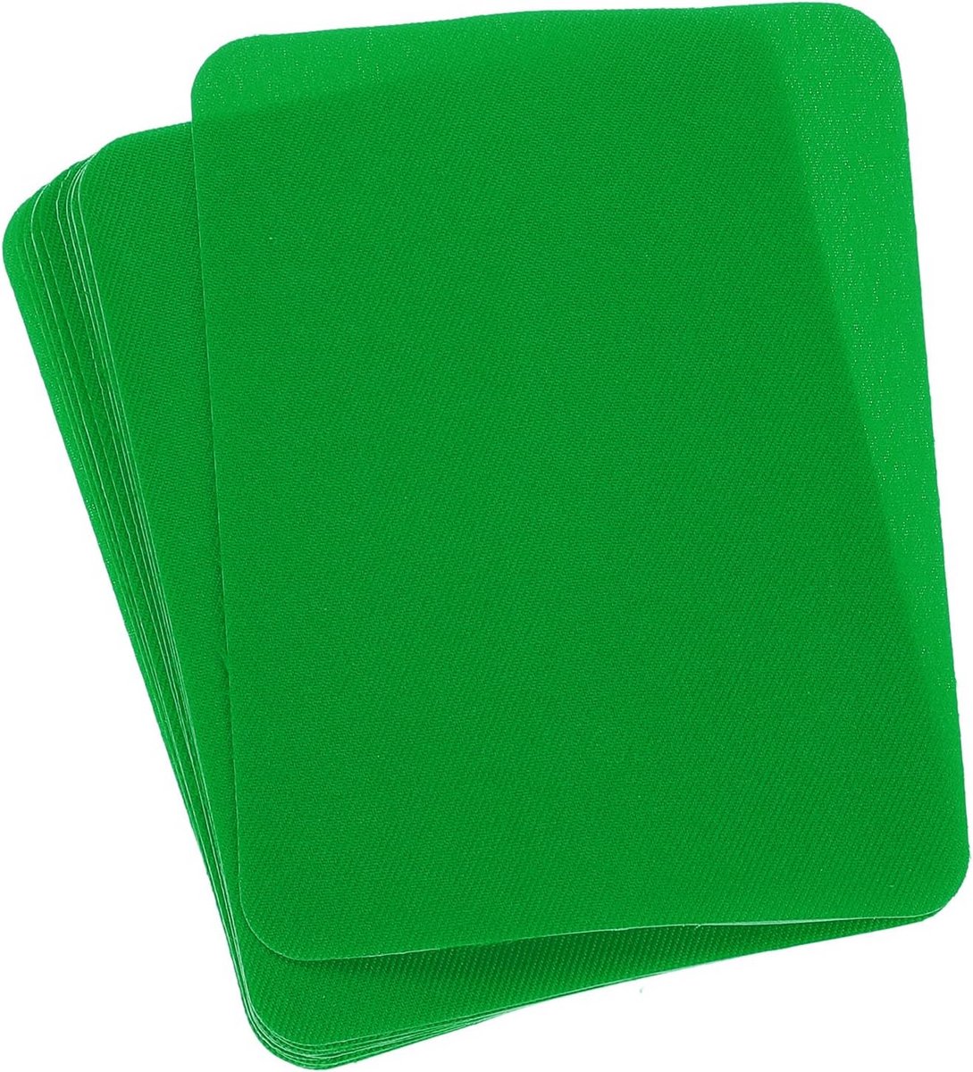 10x Strijk Baretten voor Kleding Reparatie en Decoratie - Groen 12.5x10 cm