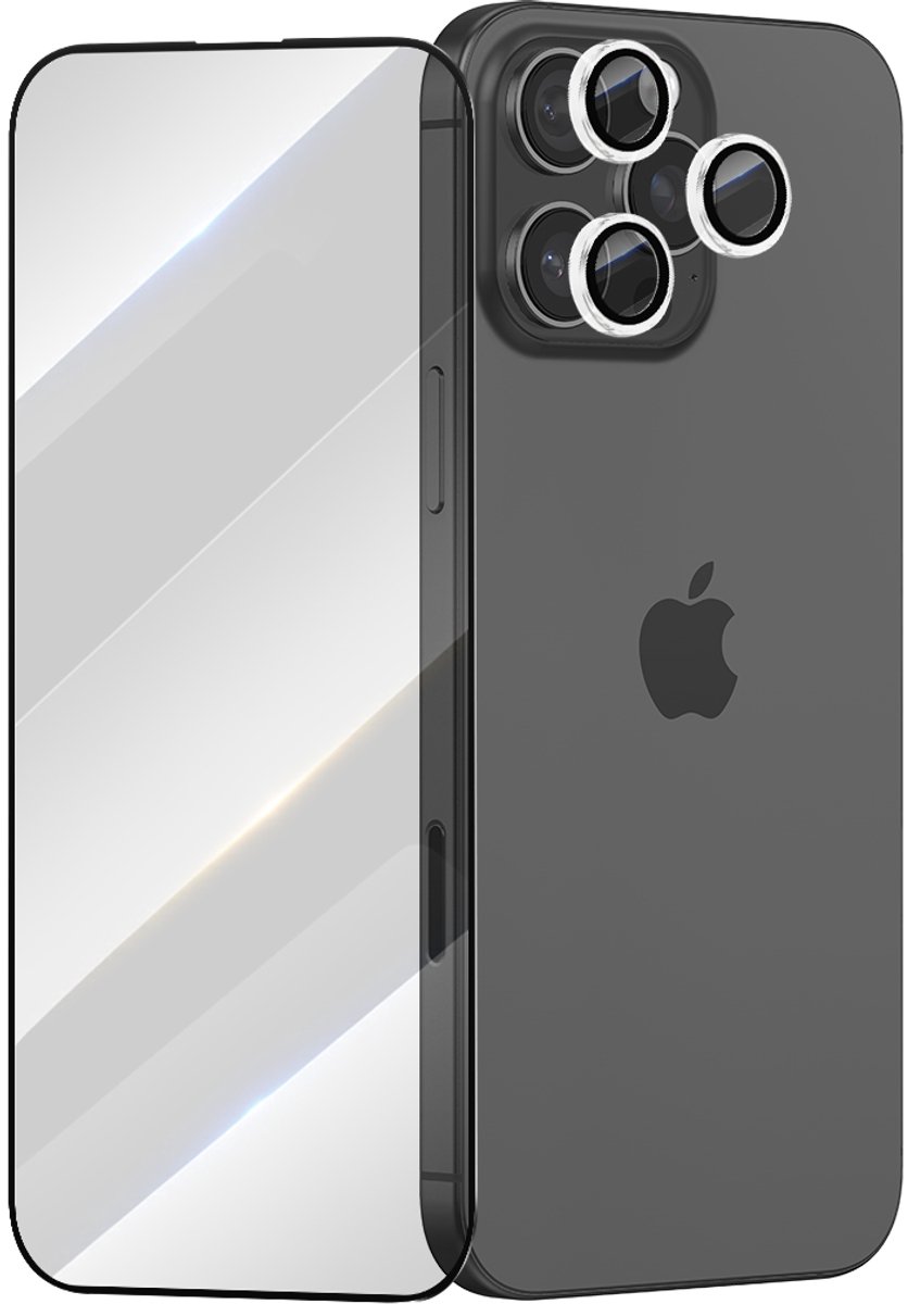 Force Case, Screenprotector geschikt voor iPhone 16 Pro Max - Screen & Camera Protector, Transparant