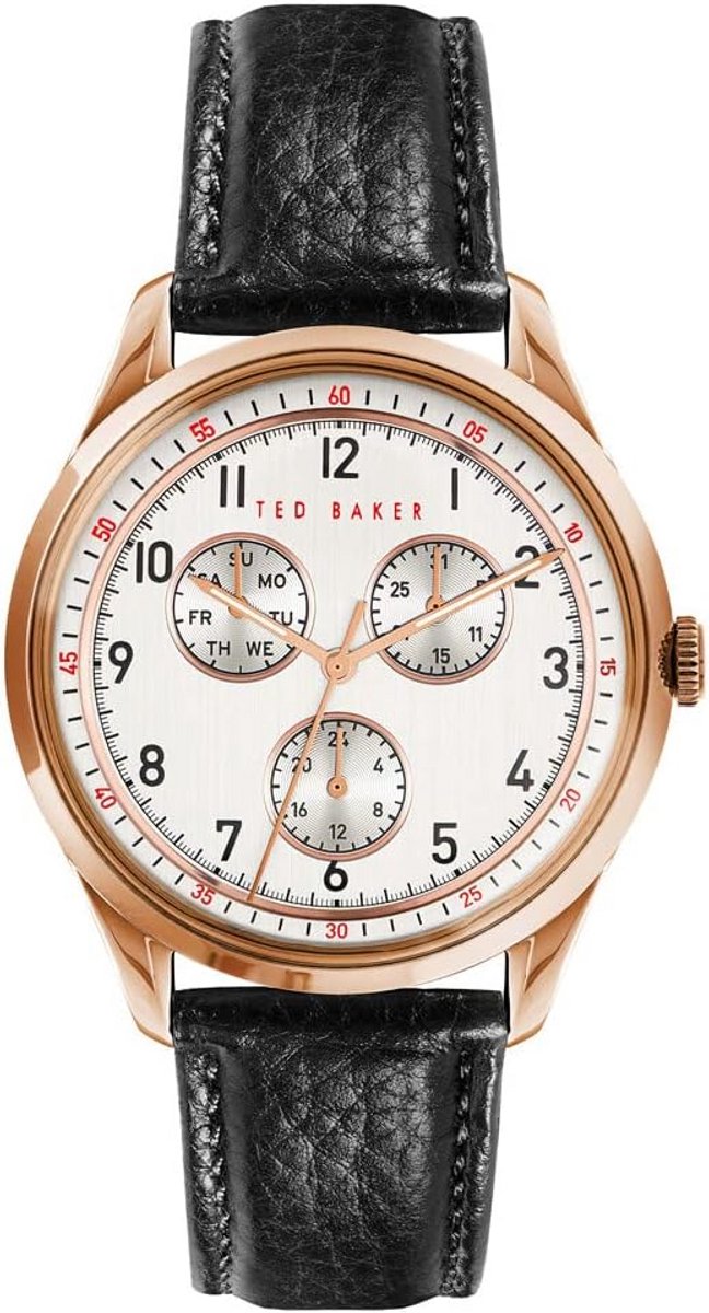 Herenhorloge Leer RVS Kast 40mm Breedte