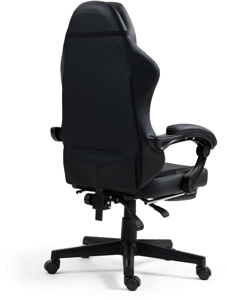 VDD Gaming Stoel met Massagefunctie en Voetsteun Zwart/Groen - afbeelding 3