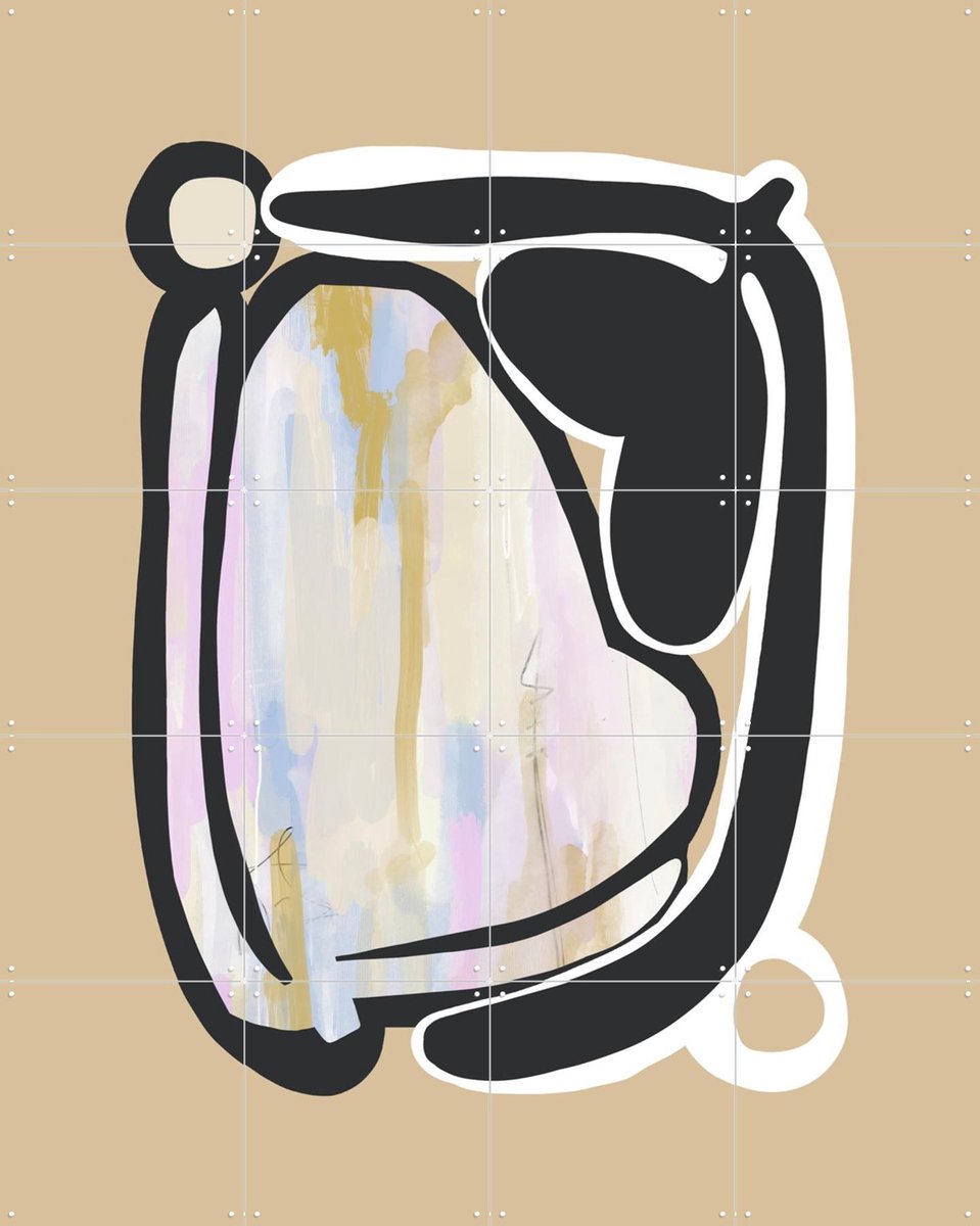 IXXI Loving Leaves I, Bohomadic Studio - 80 x 100 cm - Gratis ophangtool - Grote wanddecoratie en posters - Abstract, Illustraties,