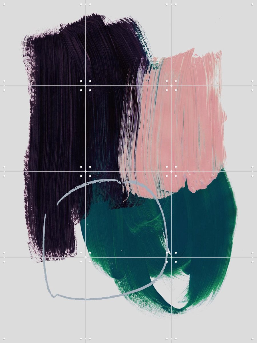 IXXI Abstract Brush Strokes 10, Mareike Böhmer - 60 x 80 cm - Gratis ophangtool - Grote wanddecoratie en posters - Kwaststreken, Abstract, Woonkamer