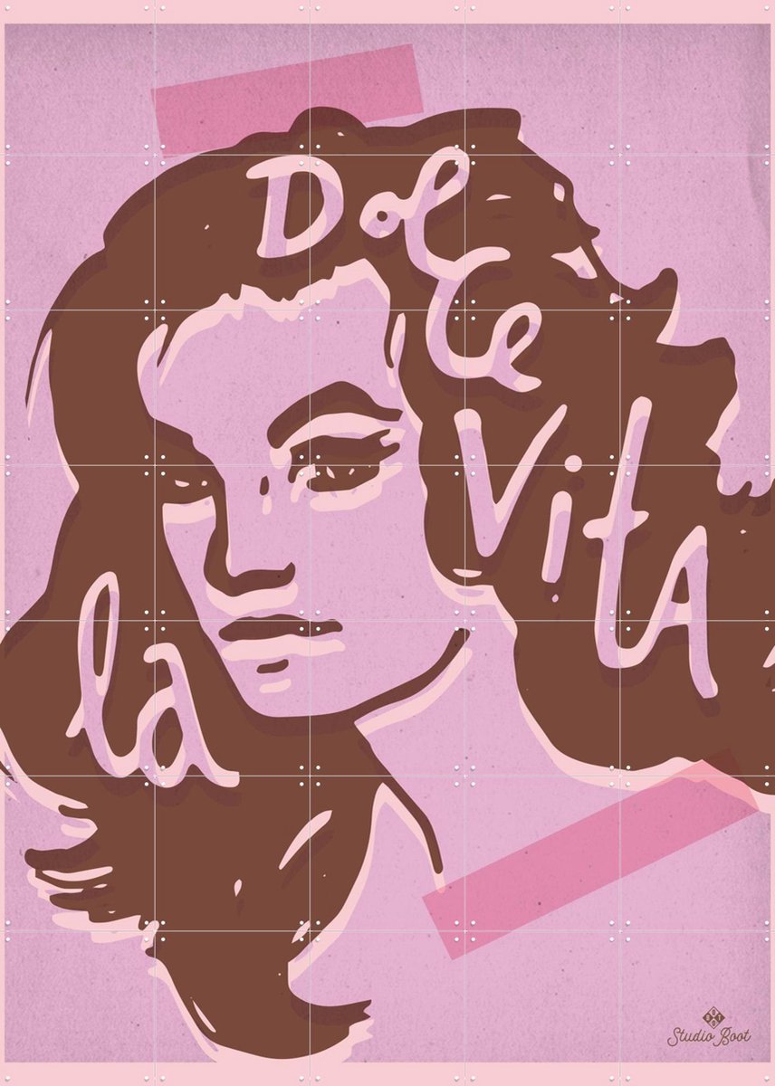 IXXI Dolce Vita, Studio Boot - 100 x 140 cm - Gratis ophangtool - Grote wanddecoratie en posters - Pop art, Illustraties, Grafisch Ontwerp