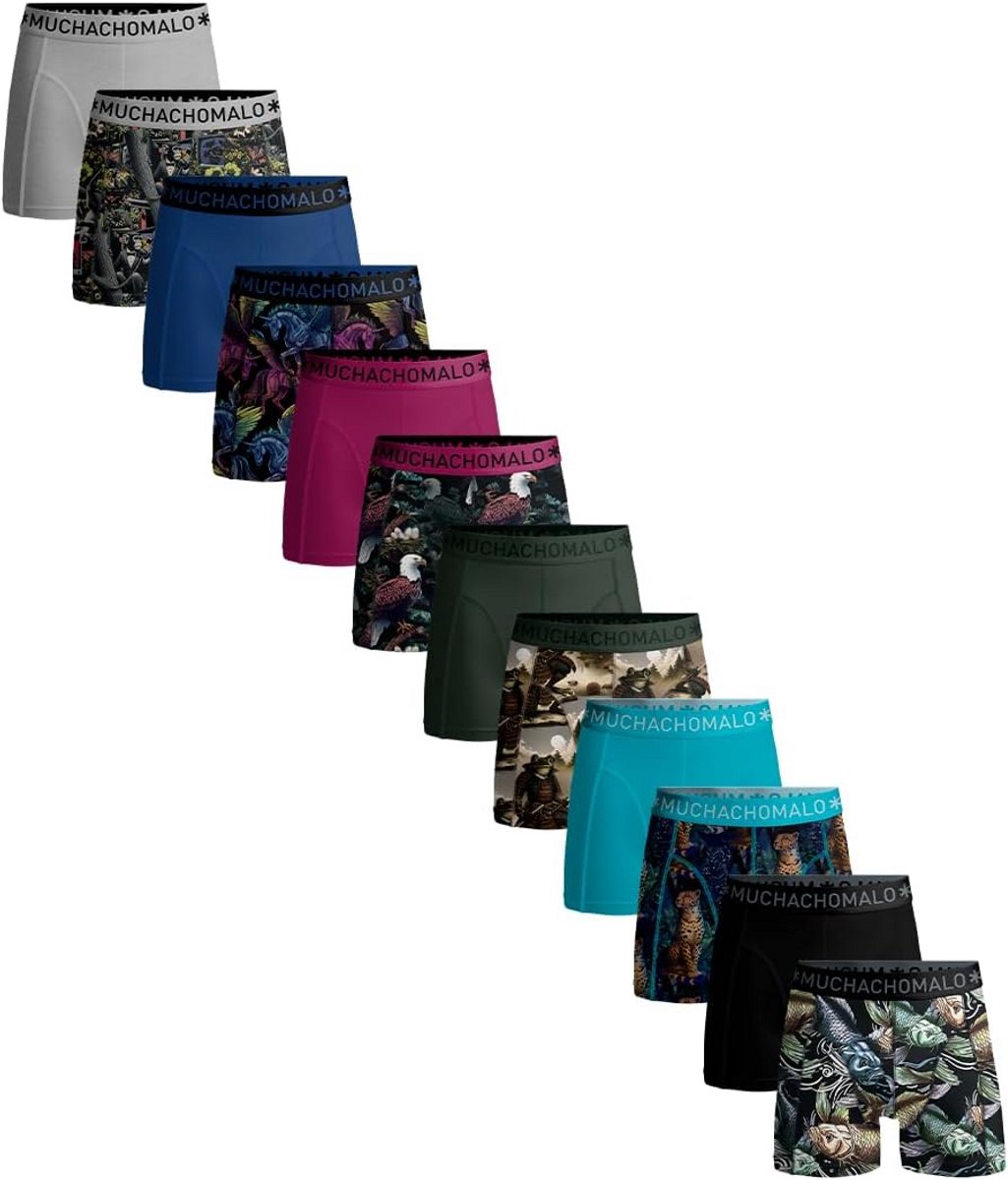 Heren Boxershorts Katoen - 12 Stuks Multipack - Comfortabele Pasvorm met Elastische Tailleband