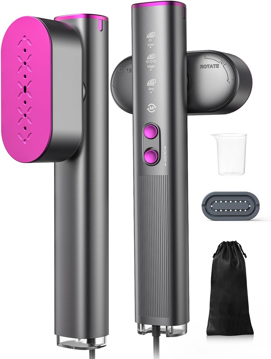 Draagbare Kledingstomer & Mini Strijkijzer 2-in-1 - Snel Warm - Ideaal voor Reizen