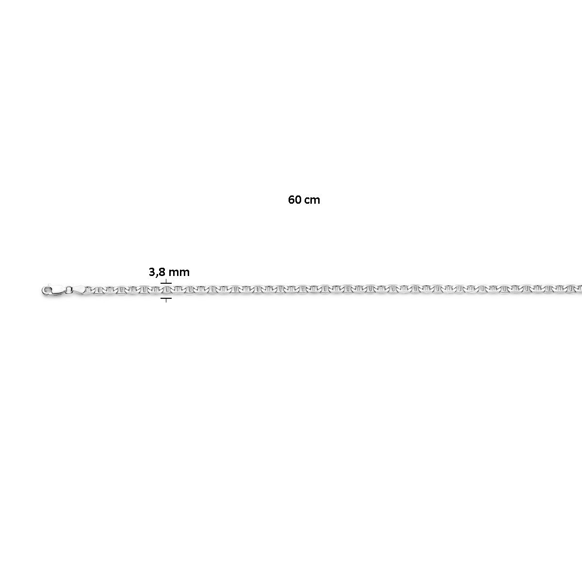 Zilver Wit Anker 3,8 mm 1021797