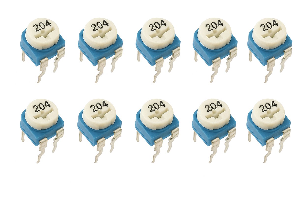 Weerstand regelbaar 200K Ohm RM-065 Trimpot Trimmer Potentiometer 10-stuks RM065-204