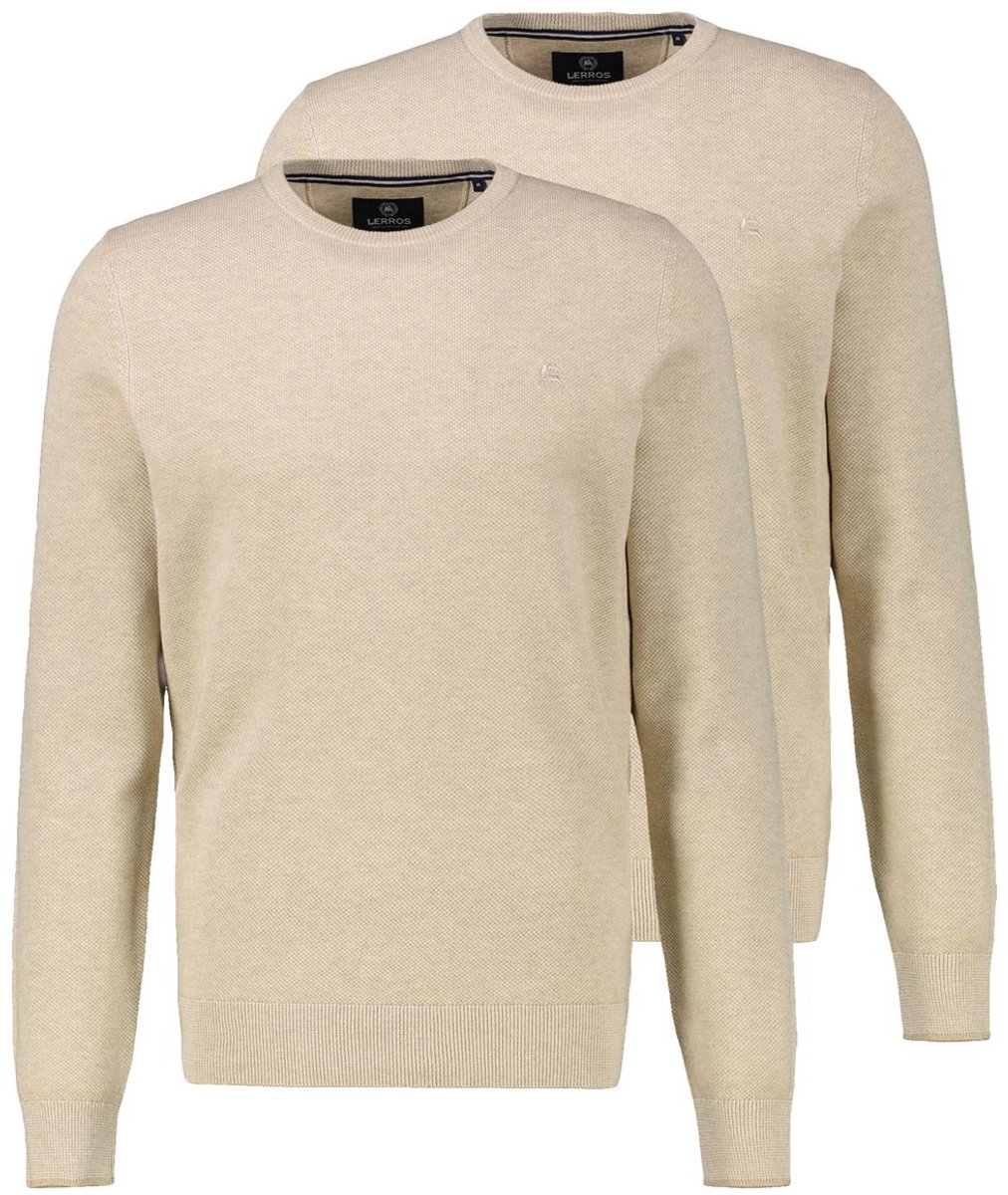 LERROS Heren trui 2 pack Basic