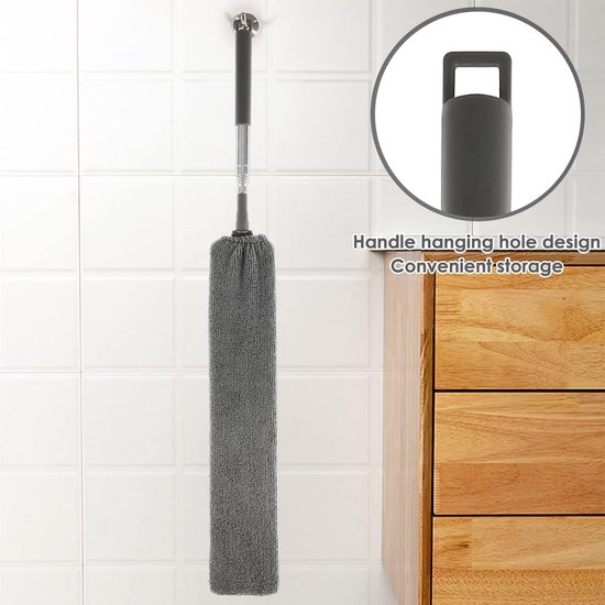 Flexibele Duster met Telescoopstang en Microvezel Spleet - Ideaal voor Stofreiniging van Bank, Bed, Meubels en Moeilijk Bereikbare Hoeken van Merkloos	 — afbeelding 2