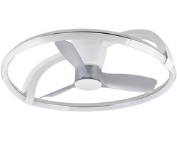 REALITY STOCKHOLM - Plafondventilator - Wit mat - incl. 1x SMD 37 W - Licht apart schakelbaar - Afstandsbediening - Dimbaar - Traploos instelbare lichtkleur - Niet externe dimmerbaar - Timer - Zomer- en wintermodus - 6 snelheidsniveaus