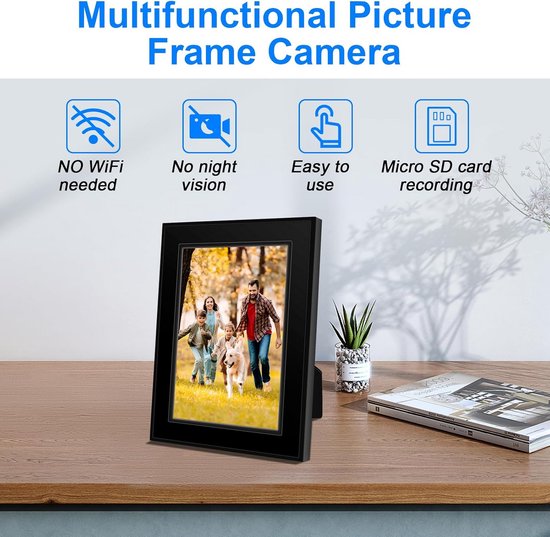 Spy Camera, Mini Hidden Camera Photo Frame, HD 1080P Micro Indoor Security Camera with Motion Detection Video Recorder — afbeelding 4