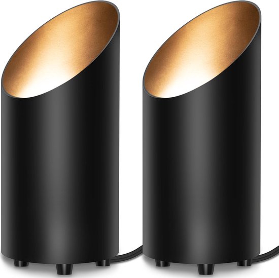 2 Stuks Binnen Vloer Spot Verlichting – Binnen Accent Spotlights met 2700K Lamp – Sfeerverlichting voor Huis, Planten & Foto’s – 5.9 FT Snoer & Voetschakelaar