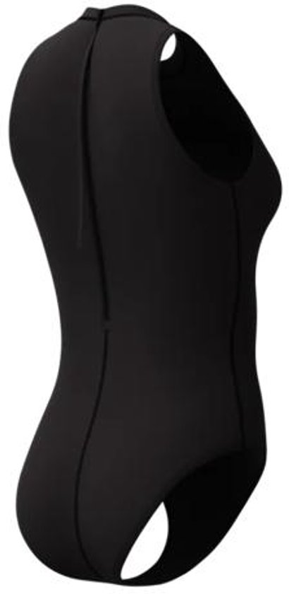 Zwart Speedo sportbadpak, zijaanzicht, met rits op de rug.