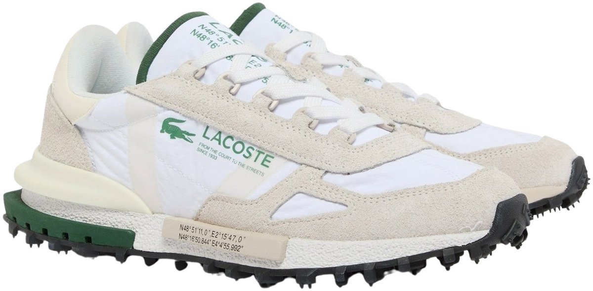 Lacoste Elite Active Leren Sneakers Heren Beige