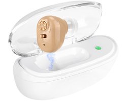 Oplaadbare in-ear/achter-het-oor geluidsversterker voor hoortoestellen voor ouderen.