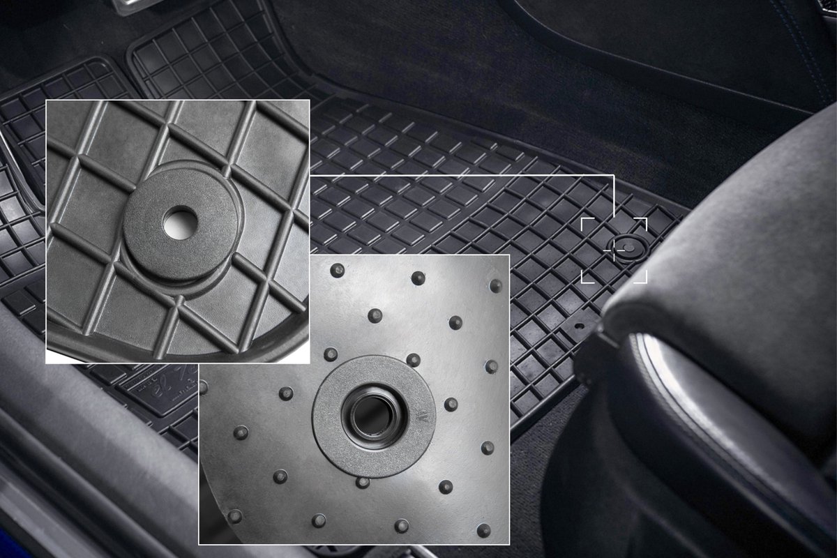 Wielganizator SolidPRO Serie - Rubber Auto Vloermatten - Zwarte Bescherming - Toyota Yaris II - 2005-2011 – foto 2