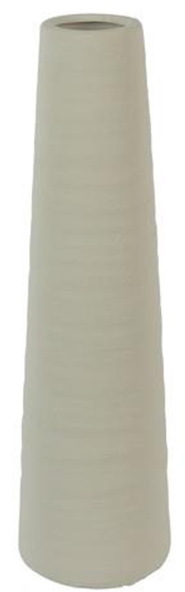Countryfield Vaas Nohr XL crème H49cm - hoge vaas - decoratieve vaas japandi - hoge vaas aardewerk