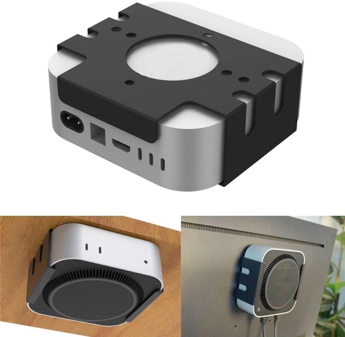 Onder Bureau Beugel voor Mac Mini M4/M4 Pro 2024 - VESA Standaard & Wandmontage Oplossing