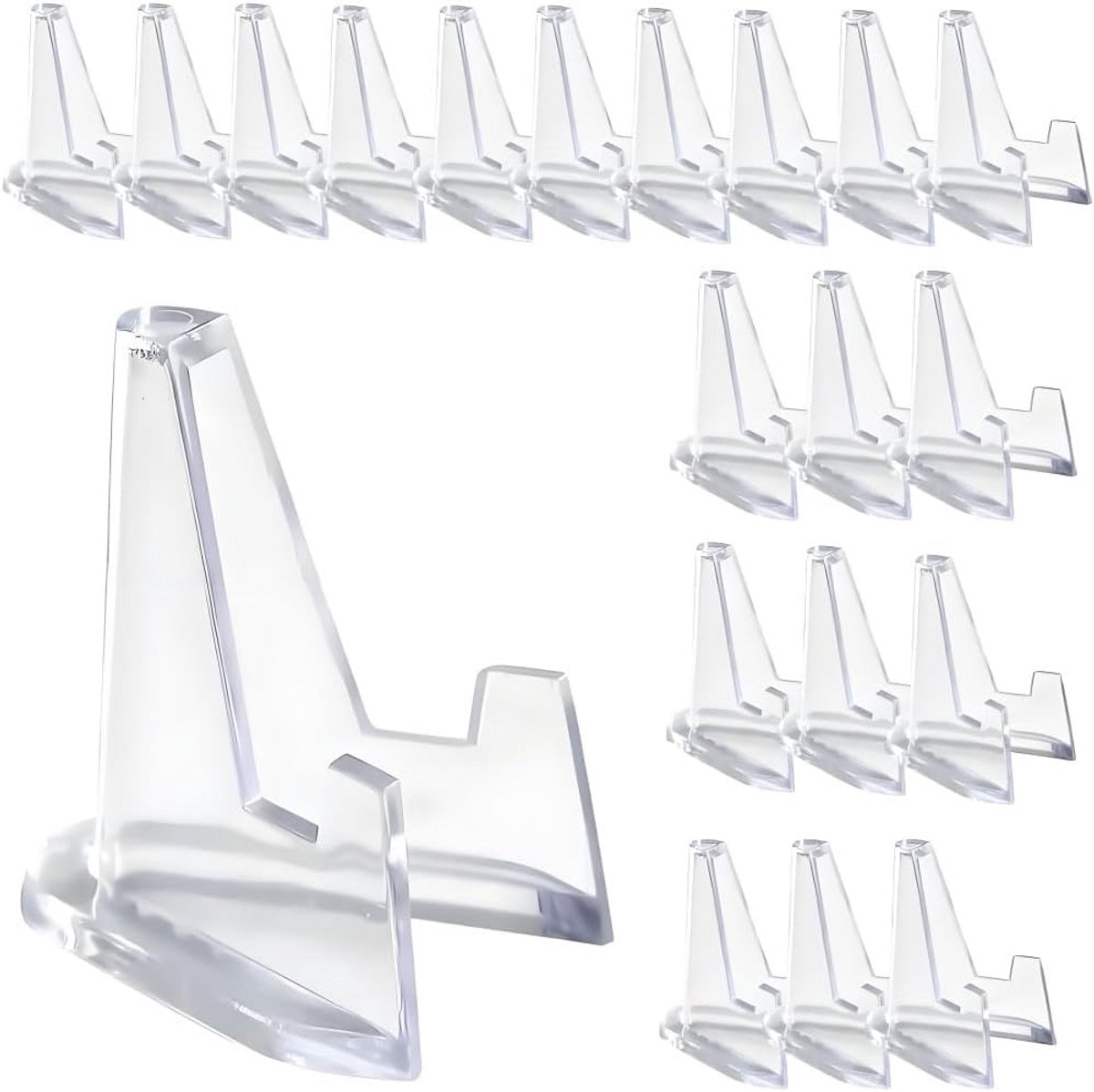 Set van 10 Transparante Acryl Standaards voor Munten, Medailles en Verzamelobjecten