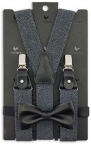 Sir Redman - Bretels met strik - bretels combi pack Urban Skin black - zwart
